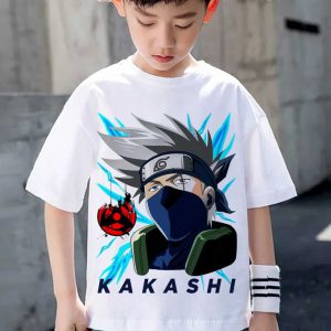 Tshirt Enfant 6 à 14ans Naruto Shippuden T-shirt Kakashi Teshirt Anime Otaku Teeshort