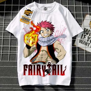 Tshirt Fairy Tail Anime Manga T-shirt Natsu Teshirt Japan Teeshort Otaku Cosplay