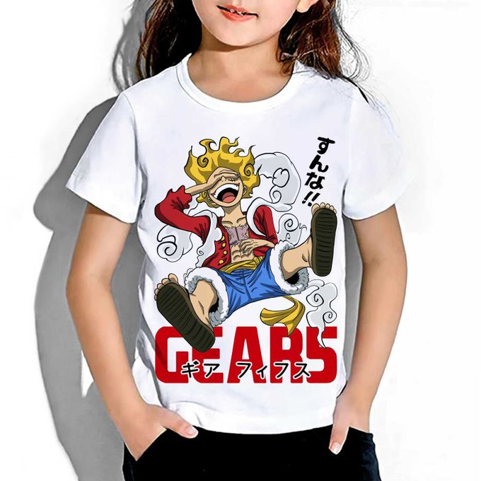 Tshirt Enfant 6 à 14ans Luffy Gear5 T-shirt One Piece Teshirt Anime Teeshort – Image 3
