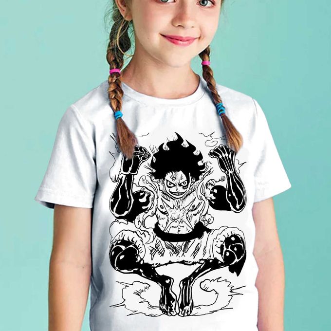 Tshirt Enfant 6 à 14ans T-shirt One Piece Teshirt Anime Teeshort Luffy Gear 4 – Image 3