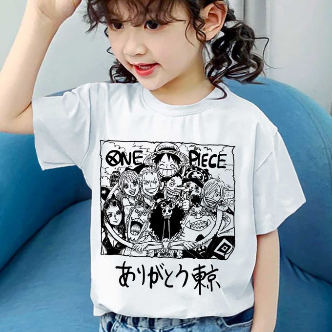 Tshirt Enfant 6 à 14ans Mugiwara Crew T-shirt One Piece Teshirt Anime Otaku Teeshort – Image 3