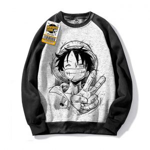 Capuchon Luffy Laugh Manga Hoodie Sweatshirt One Piece Tshirt Anime Capuch