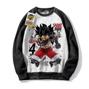 Capuchon Manga Hoodie Pull Luffy Gear 4 Sweatshirt One Piece Tshirt Anime Capuch Otaku