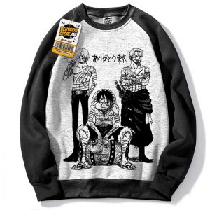Capuchon Manga Hoodie Pull Luffy Zoro Sanji Sweatshirt One Piece Tshirt Anime Capuch Otaku