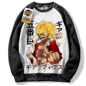 Capuchon Manga Hoodie Pull Luffy Gear 5 Sweatshirt One Piece Tshirt Anime Capuch