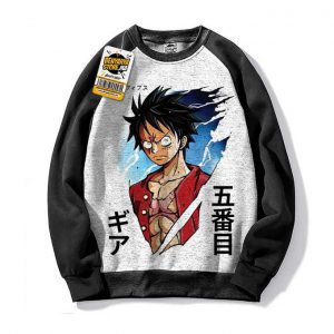 Capuchon Manga Hoodie Sweatshirt One Piece Tshirt Anime Capuch Pull Luffy Gear