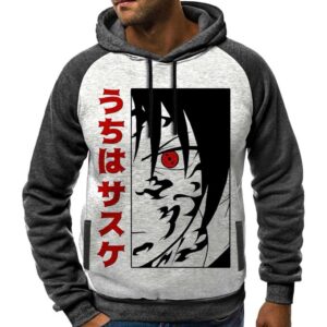 Naruto Manga Japan Otaku Hoodie Capuche Sasuke Sweatshirt Anime Capuchon Tshirt