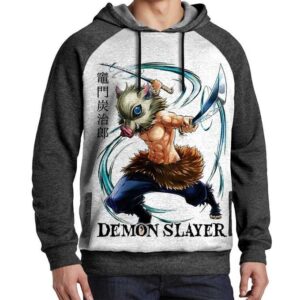 Capuchon Demon Slayer Manga Capuche Inosuke Hashibira Anime Kimetsu Hoodie Otaku Sweatshirt Japan Tshirt