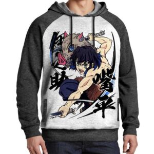 Inosuke Hashibira Capuchon Demon Slayer Manga Capuche Anime Kimetsu Hoodie Otaku Sweatshirt Japan Tshirt