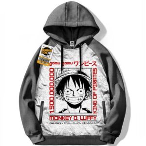 Hoodie Luffy Capuchon One Piece Manga Sweatshirt Tshirt Capuche Anime Otaku