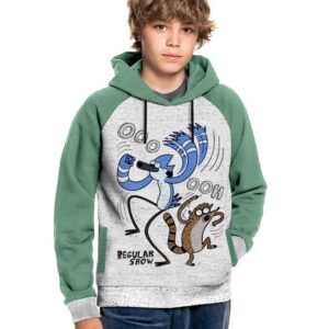 Regular Time Hoodie Enfant 6 à 14 ans Capuchon Cartoon Anime Capuche Tshirt Sweatshirt