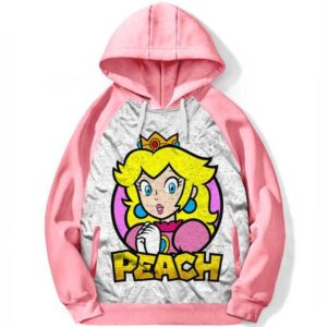 Peach Capuchon Fille Hoodie Jeux Video Super Mario Anime Capuche Tshirt Sweatshirt art Gaming