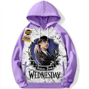Capuche Geek Capuchon fille Otaku Hoodie Tshirt Sweatshirt Serie Wednesday Addams