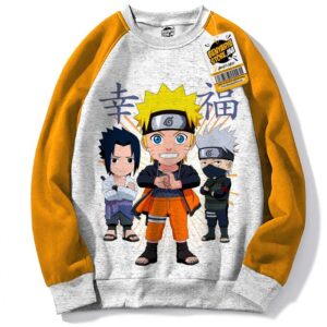 Pull-Raglan Sweatshirt Naruto Chibi Hoodie Anime Manga Capuche Oversize