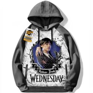 Sweatshirt Serie Wednesday Addams Capuche Capuchon Geek Otaku Hoodie Tshirt