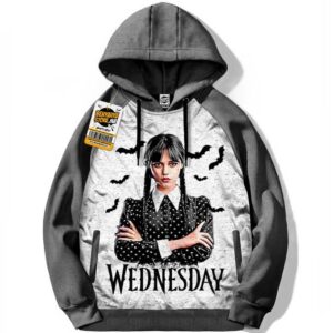Serie Sweatshirt Wednesday Addams Capuche Capuchon Geek Otaku Hoodie Tshirt