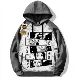 Luffy Mugiwara Sweatshirt Capuchon One Piece Manga Hoodie Tshirt Capuche Anime