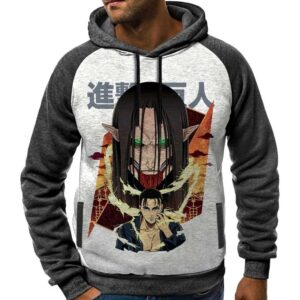 Capuche Anime Attack on Titan Japan Tshirt Capuchon Eren Yeager Sweatshirt Otaku Hoodie Manga Shingeki