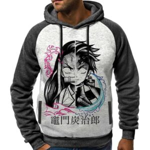 Manga Capuche Demon Slayer Anime Kimetsu Hoodie Tanjiro & Nezuko Otaku Sweatshirt Japan Tshirt Capuchon