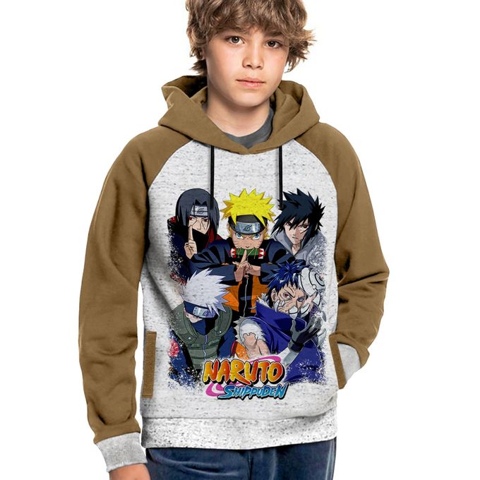 Naruto Shippuden Hoodie Enfant 6 à 14 ans Capuchon Tshirt Manga Anime Capuche Sweatshirt