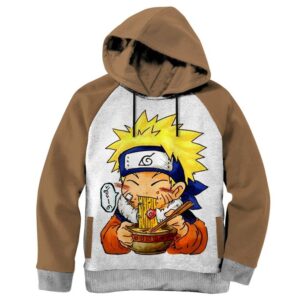 Naruto Ramen Hoodie Enfant 6 à 14 ans Capuchon Tshirt Manga Anime Capuche Sweatshirt