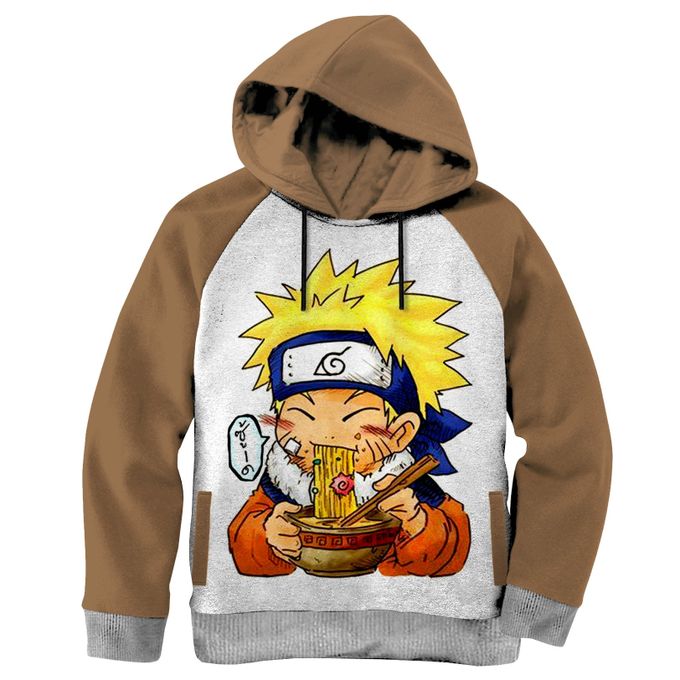 Naruto Ramen Hoodie Enfant 6 à 14 ans Capuchon Tshirt Manga Anime Capuche Sweatshirt
