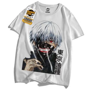 Japan Tokyo Ghoul T-shirt Kaneki ken Anime Teshirt Manga Otaku Cosplay Tshirt