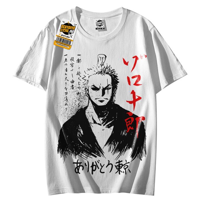 T-shirt Otaku Zoro Roronoa Teshirt One Piece Japan Cosplay Tshirt Anime Manga