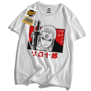 T-shirt Zoro Roronoa Otaku Teshirt One Piece Japan Cosplay Tshirt Anime Manga