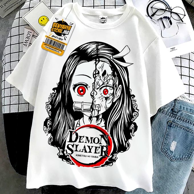 T-Shirt Demon Slayer Nezuko Kamado - Unisexe Manches Courtes Col Rond - Yumenam