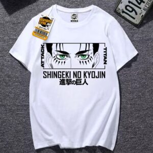 Eren Yeager Shingeki no kyojin Tshirt Anime T-shirt Manga Teshirt Attack on Titan Otaku Teeshort