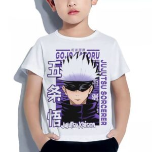 Gojo Satoru Teshirt Garçon & Fille Tshirt Manga Anime Teeshort Enfant 6 à 14ans T-shirt Jujutsu Kaisen