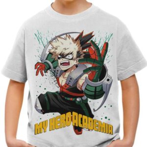 Teshirt Garçon & Fille Tshirt Manga Katsuki Bakugo Anime Teeshort Enfant 6 à 14ans T-shirt My Héro Academia