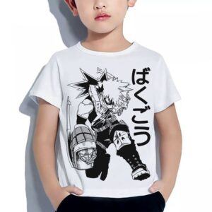 Katsuki Bakugo Teshirt Garçon & Fille Tshirt Manga Anime Teeshort Enfant 6 à 14ans T-shirt My Héro Academia