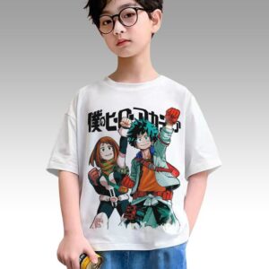 Ochako & Midoriya Teshirt Garçon & Fille Tshirt Manga Anime Teeshort Enfant 6 à 14ans T-shirt My Héro Academia