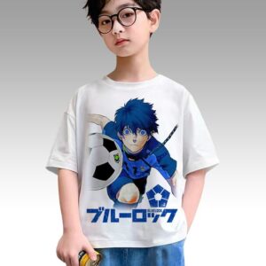 Teeshort Teshirt Garçon & Fille Tshirt Enfant 6 à 14ans T-shirt Blue Lock Manga Anime
