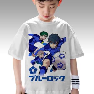 T-shirt Blue Lock Manga Anime Teeshort Teshirt Garçon & Fille Tshirt Enfant 6 à 14ans