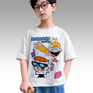 Tshirt Enfant 6 à 14ans Dexter's Laboratory T-shirt Funny Cartoon Teshirt Teeshort Garçon & Fille