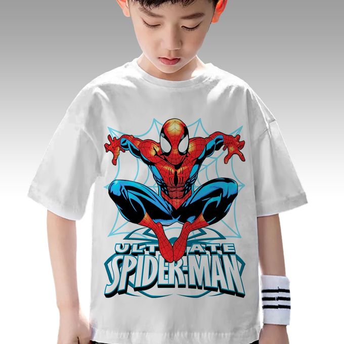 Spider Man Tshirt Enfant 6 à 14ans T-shirt Gaming Funny Cartoon Comics Teshirt Anime Otaku Teeshort