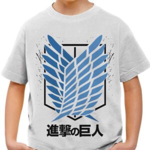 Shingeki no kyojin Tshirt Enfant 6 à 14ans T-shirt Attack on Titan Teshirt Anime Otaku Teeshort