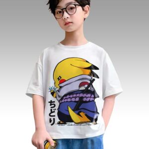 Pikachu Uchiha Teshirt Garçon & Fille Tshirt Funny Manga Anime Teeshort Enfant 6 à 14ans T-shirt
