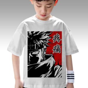 Naruto Shippuden Teshirt Garçon & Fille Tshirt Pain Nagato Manga Anime Teeshort Enfant 6 à 14ans T-shirt