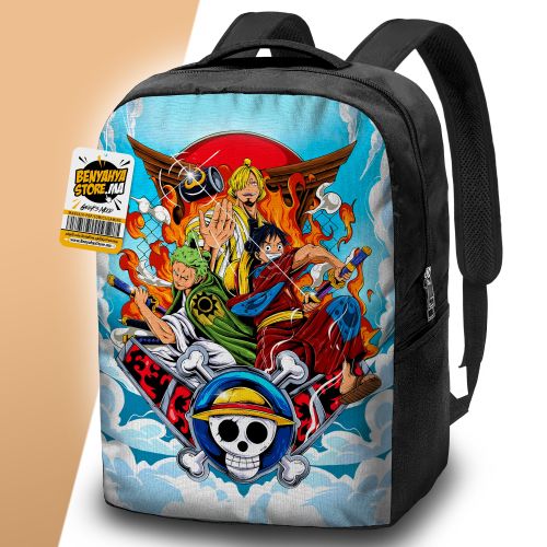 Cartable Scolaire One Piece Backpack Luffy Zoro Sanji Arc Wano Anime Manga Sac à Dos Enfant Japan