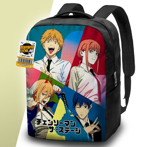 Cartable Scolaire Chainsaw Man Backpack Denji Anime Manga Sac à Dos Enfant Japan