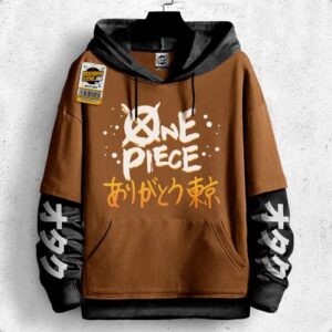 Sweatshirt Hoodie One Piece Manga Anime Luffy Oversize Capuche