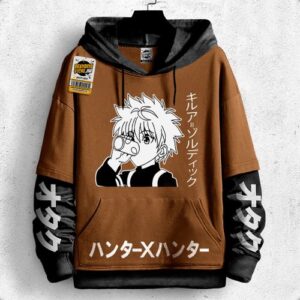 Sweatshirt Hoodie Kirua Zoldik Killua Manga Anime Hunter x Hunter Capuchon Oversize Capuche