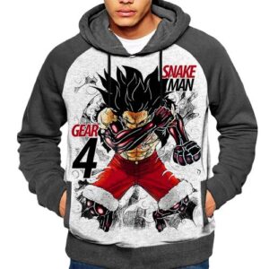 Luffy Gear 4 One Piece Japan Hoodie Capuche Sweatshirt Anime Capuchon