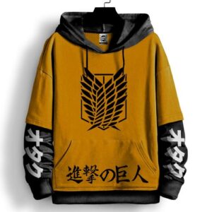 Capuche Sweatshirt Hoodie Shingeki no Kyojin Manga Anime Attack on Titan Capuchon Oversize Tshirt