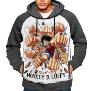Luffy Gomu Gomu Gear Hoodie Manga Capuche One Piece Sweatshirt Anime Capuchon