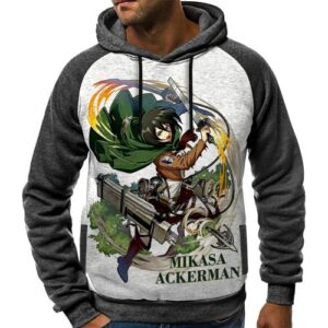 Hoodie Attack on Titan Manga Snigeki no Kyojin Capuche Mikasa Japan Sweatshirt Anime Capuchon